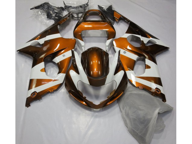00-02 Orange Brillant & Blanc GSXR 1000 Carénage 00-02 Orange Brillant & Blanc GSXR 1000 Carénage