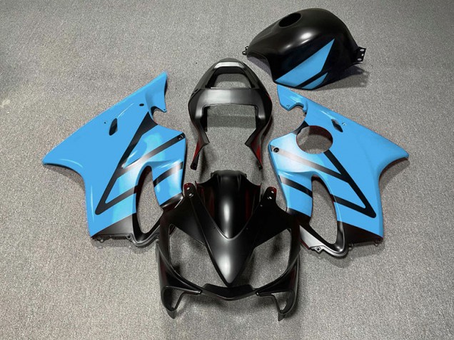 01-03 Noir Mat & Bleu Clair CBR600 F4i Carénage 01-03 Noir Mat & Bleu Clair CBR600 F4i Carénage