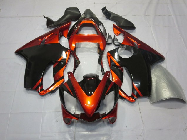 01-03 Orange Foncé & Noir CBR600 F4i Carénage