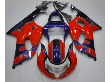 01-03 Rouge Brillant & Bleu GSXR 600-750 Carénage