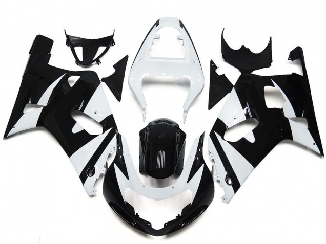 01-03 Style Blanc & Noir OEM GSXR 600-750 Carénage