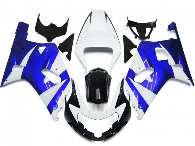 01-03 Style Bleu & Blanc Éclatant OEM GSXR 600-750 Carénage