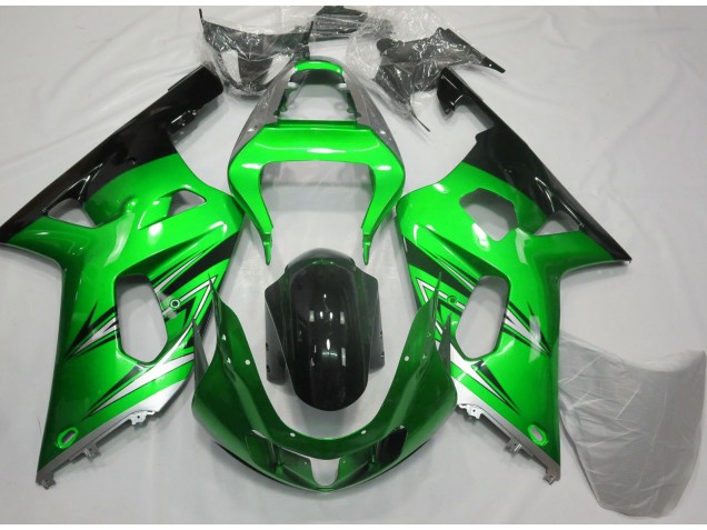 01-03 Vert & Argent GSXR 600-750 Carénage