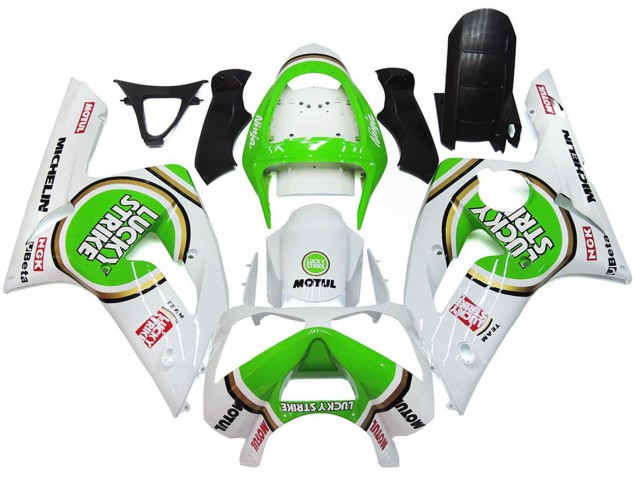 03-04 Brillant Vert Lucky Strike ZX6R Carénage 03-04 Brillant Vert Lucky Strike ZX6R Carénage