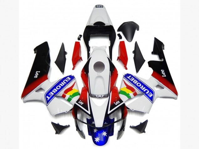 03-04 EuroBet Couleurs Brillantes CBR600RR Carénage 03-04 EuroBet Couleurs Brillantes CBR600RR Carénage