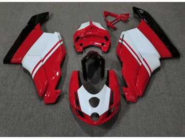 03-04 Rouge Brillant & Blanc Ducati 749 999 Carénage