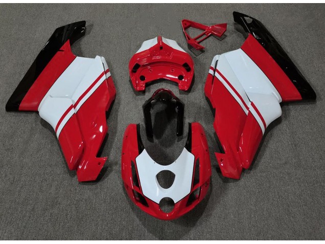 03-04 Rouge Brillant & Blanc Ducati 749 999 Carénage 03-04 Rouge Brillant & Blanc Ducati 749 999 Carénage