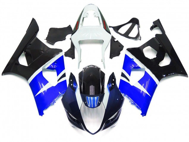 03-04 Style Personnalisé Bleu & Noir Brillant GSXR 1000 Carénage