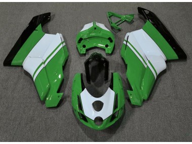 03-04 Vert Brillant & Blanc Ducati 749 999 Carénage