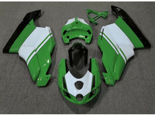 03-04 Vert Brillant & Blanc Ducati 749 999 Carénage 03-04 Vert Brillant & Blanc Ducati 749 999 Carénage