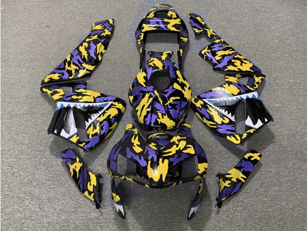 03-04 Violet & Jaune Camo CBR600RR Carénage 03-04 Violet & Jaune Camo CBR600RR Carénage