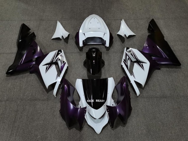 04-05 Blanc Violet & Noir ZX10R Carénage 04-05 Blanc Violet & Noir ZX10R Carénage