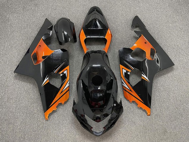 04-05 Noir Brillant & Orange GSXR 600-750 Carénage 04-05 Noir Brillant & Orange GSXR 600-750 Carénage