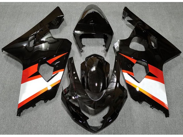 04-05 Noir Brillant & Orange GSXR 600-750 Carénage 04-05 Noir Brillant & Orange GSXR 600-750 Carénage