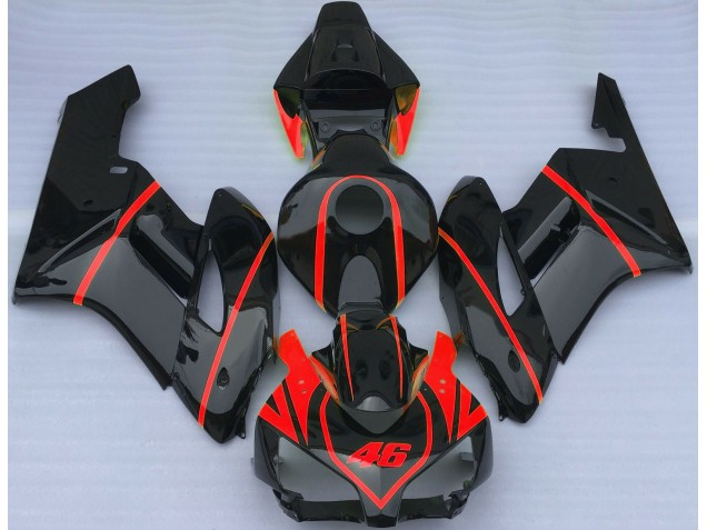 04-05 Noir Brillant & Rouge CBR1000RR Carénage 04-05 Noir Brillant & Rouge CBR1000RR Carénage
