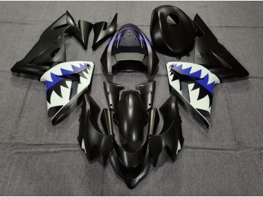 04-05 Requin Noir Mat & Bleu Foncé ZX10R Carénage
