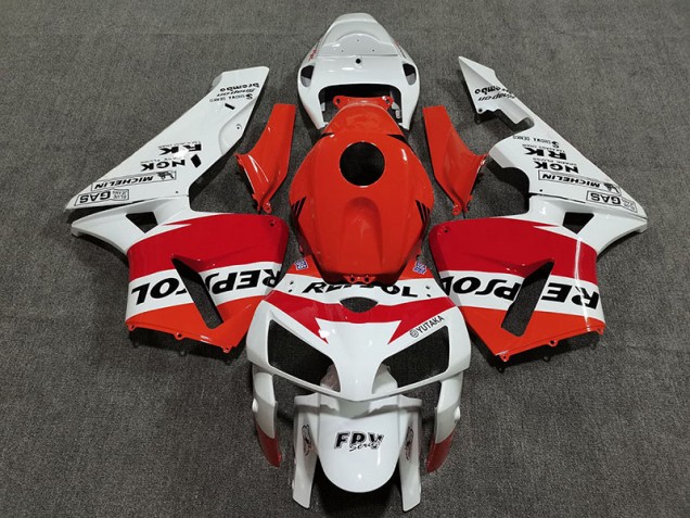 05-06 Blanc Rouge & Orange Repsol CBR600RR Carénage