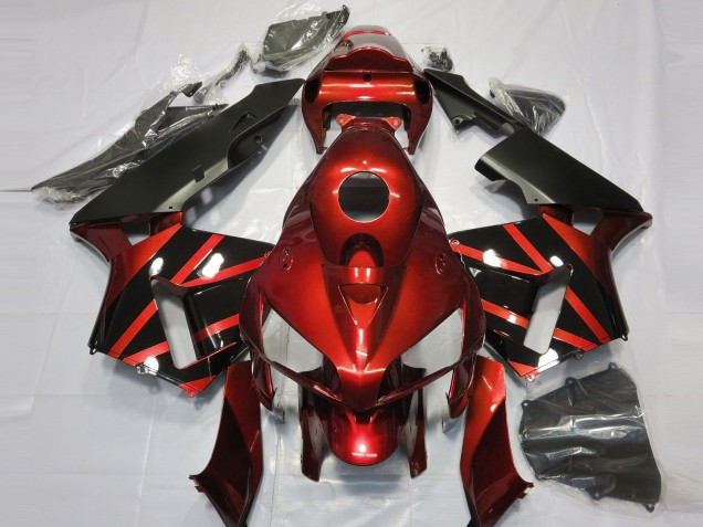 05-06 Design Rouge & Noir Brillant CBR600RR Carénage 05-06 Design Rouge & Noir Brillant CBR600RR Carénage