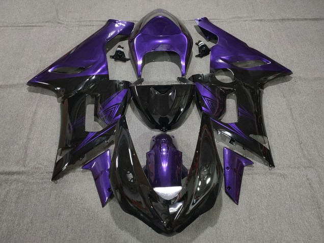 05-06 Noir Brillant & Violet ZX6R Carénage 05-06 Noir Brillant & Violet ZX6R Carénage