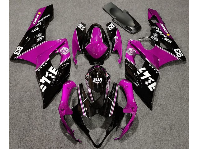 05-06 Rose Brillant & Noir Personnalisé GSXR 1000 Carénage