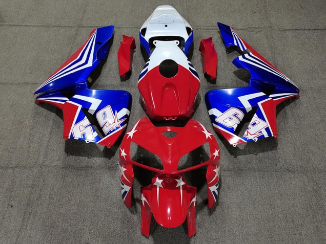 05-06 Rouge Blanc & Bleu 69 CBR600RR Carénage 05-06 Rouge Blanc & Bleu 69 CBR600RR Carénage
