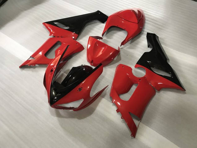 05-06 Rouge & Noir Personnalisés ZX6R Carénage
