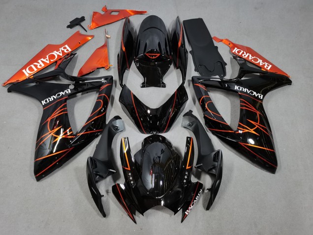 06-07 Bacardi Noir & Orange GSXR 600-750 Carénage 06-07 Bacardi Noir & Orange GSXR 600-750 Carénage