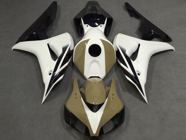 06-07 Blanc Brillant Tan Noir CBR1000RR Carénage 06-07 Blanc Brillant Tan Noir CBR1000RR Carénage