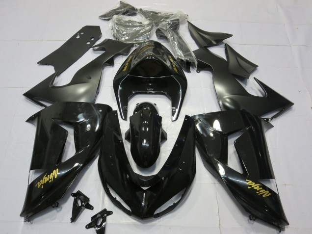 06-07 Or Noir Brillant ZX10R Carénage 06-07 Or Noir Brillant ZX10R Carénage