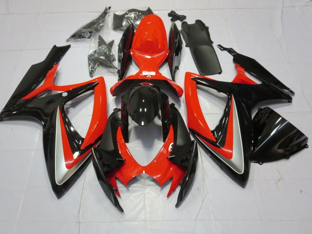 06-07 Orange Argent & Noir GSXR 600-750 Carénage 06-07 Orange Argent & Noir GSXR 600-750 Carénage