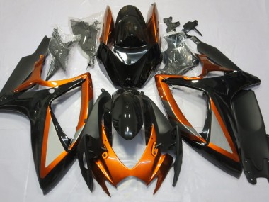 06-07 Orange Brillant & Noir GSXR 600-750 Carénage