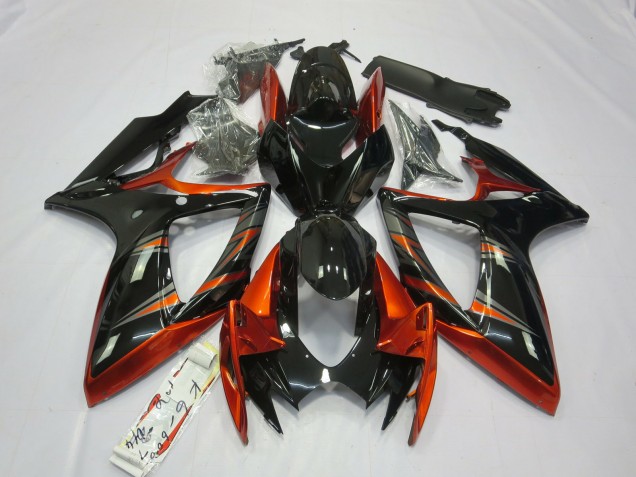 06-07 Orange & Noir GSXR 600-750 Carénage