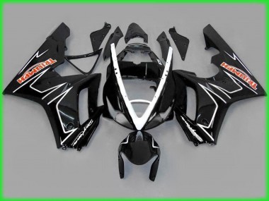 06-08 Noir Brillant Avec Blanc Daytona 675 Carénage