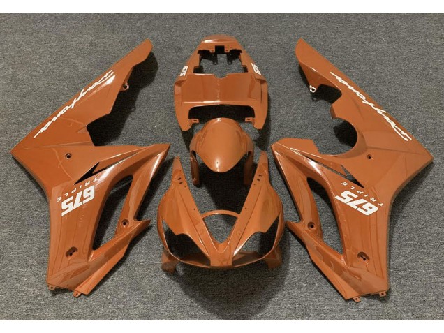06-08 Orange Brillant Daytona 675 Carénage