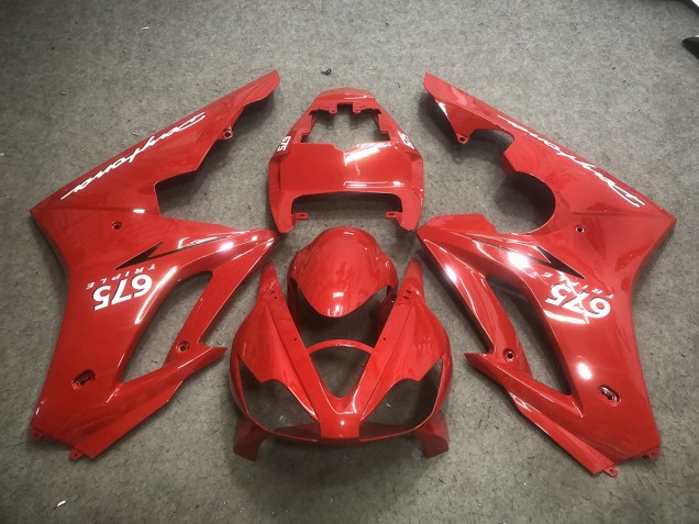 06-08 Rouge Avec Décalcomanies Blanches Daytona 675 Carénage 06-08 Rouge Avec Décalcomanies Blanches Daytona 675 Carénage