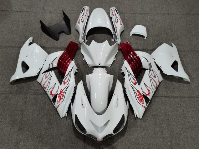 06-11 Bianco Rosso Fiamma ZX14R Carénage