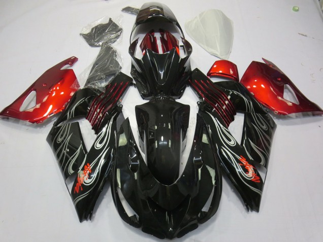 06-11 Noir Flamme Rouge ZX14R Carénage