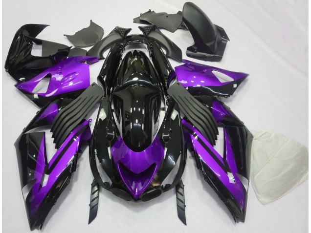 06-11 Violet Brillant & Noir Uni ZX14R Carénage