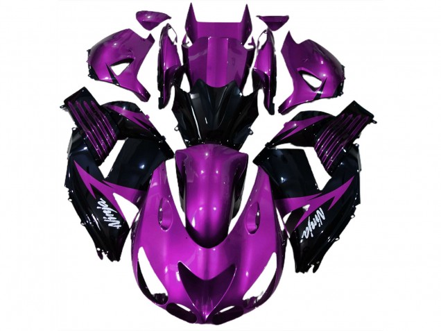06-11 Violet Brillant & Noir ZX14R Carénage