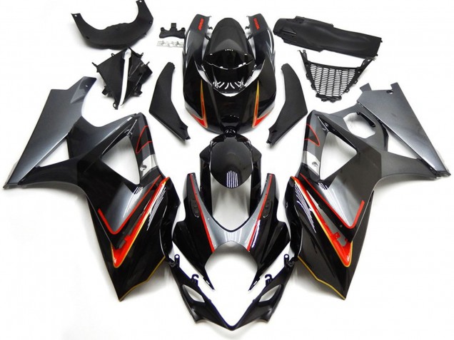 07-08 Argent & Noir Avec Rouge GSXR 1000 Carénage