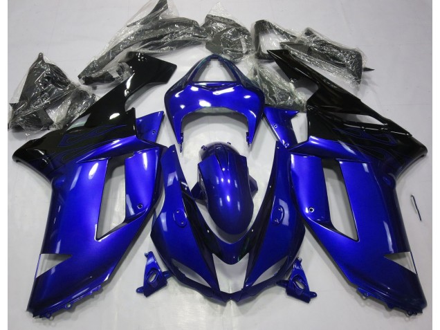 07-08 Bleu Brillant & Noir ZX6R Carénage