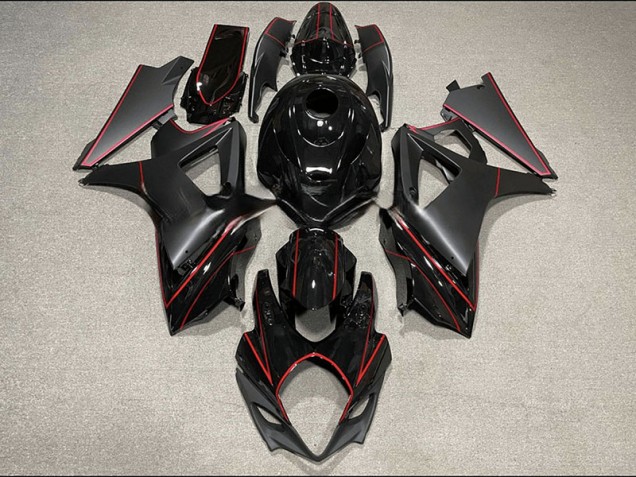 07-08 Garniture Noire & Rouge Mate & Brillante GSXR 1000 Carénage 07-08 Garniture Noire & Rouge Mate & Brillante GSXR 1000 Carénage