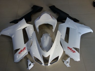 07-08 Logos Blanc Brillant & Rouge ZX6R Carénage