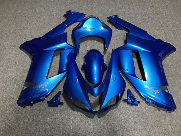 07-08 Logos Bleu Brillant & Chromés ZX6R Carénage