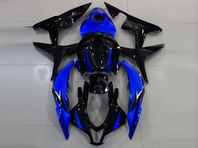 07-08 Noir Brillant & Bleu CBR600RR Carénage