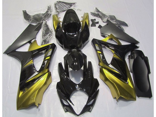 07-08 Noir Brillant & Jaune GSXR 1000 Carénage 07-08 Noir Brillant & Jaune GSXR 1000 Carénage