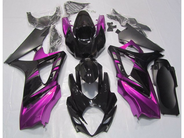 07-08 Noir Brillant & Rose GSXR 1000 Carénage 07-08 Noir Brillant & Rose GSXR 1000 Carénage
