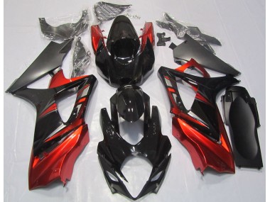 07-08 Noir Brillant & Rouge GSXR 1000 Carénage