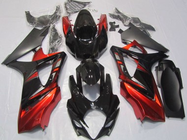 07-08 Noir Brillant & Rouge GSXR 1000 Carénage