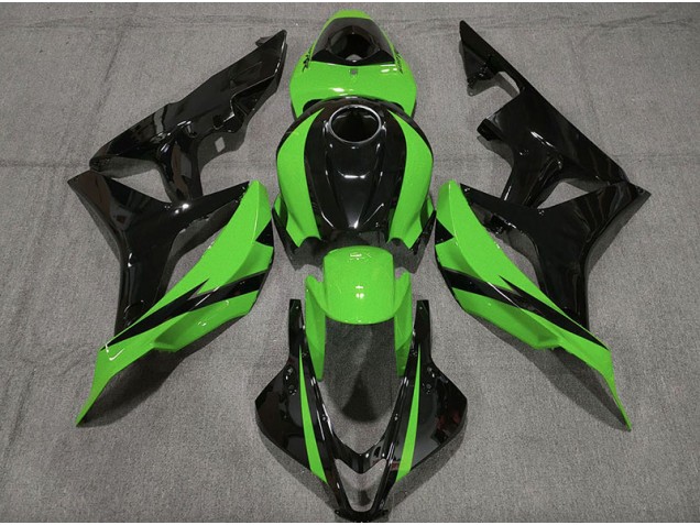07-08 Noir Brillant & Vert CBR600RR Carénage